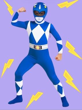 Blue Power Ranger Kids Halloween Costume - Classic Superhero Suit